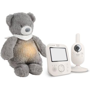 Philips Avent Baby Monitor SCD891/26+NATTOU Sleepy Bear Grey set cadou 0 m+(pentru bebeluși)