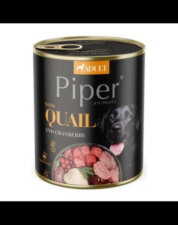 PIPER Hrana umeda cu prepelita si merisor pentru caini 800g