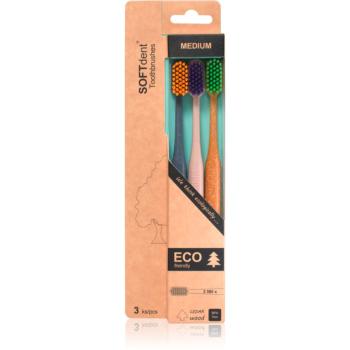 SOFTdent ECO Medium perie de dinti 3 buc