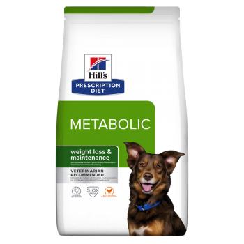 HILL'S Prescription Diet Metabolic, Pui, dietă veterinară câini, hrană uscată, metabolism (obezitate si diabet), 4kg