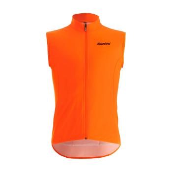 
                 SANTINI Vestă de ciclism - NEBULA WINDPROOF - negru/portocaliu  
            