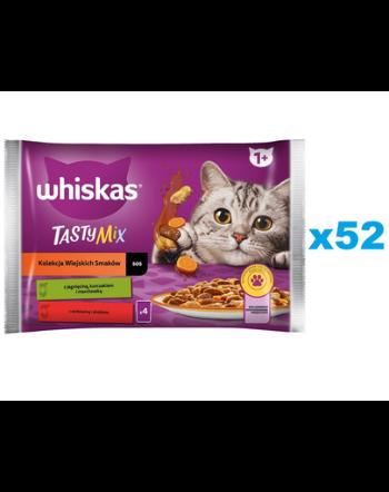 WHISKAS Adult hrana plic pisica 52x85g Rural Flavours miel, pui si morcovi, vita si pasare in sos