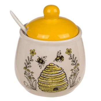 Recipient ceramic pentru miere sau zahăr, 300 ml