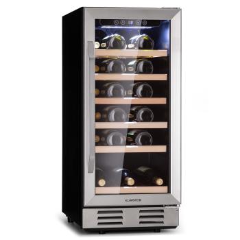 Klarstein Vinovilla 29 Built-In, frigider pentru vin incorporabil, 81 l / 29 sticle, 1 zona, ușă sticlă, inox