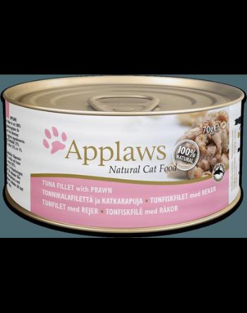 APPLAWS Hrana umeda pentru pisici, cu ton si creveti, 6 x 156 g