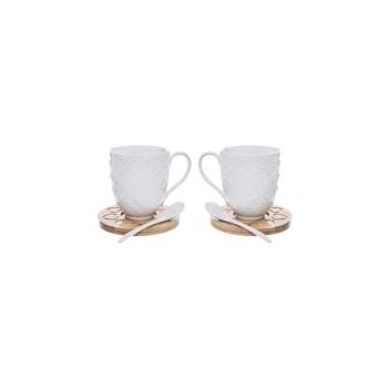 Set de 2 căni de porțelan 370 ml Whiteline - Orion