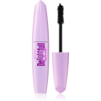 Avon DelightFull False Lash mascara pentru gene lungi și dese culoare Blackest Black 10 ml