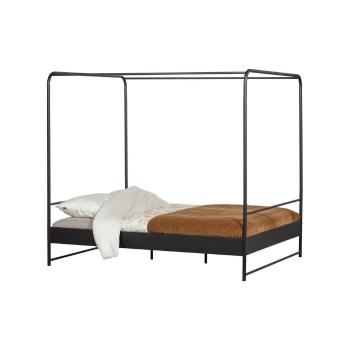 Pat metalic dublu vtwonen Bunk, 160 x 200 cm, negru