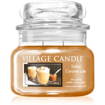 Village Candle Salted Caramel Latte lumânare parfumată  (Glass Lid) 262 g
