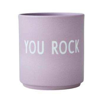 Cană din porțelan Design Letters Rock, 300 ml, violet