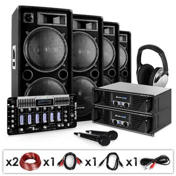 Electronic-Star Bass First Pro, DJ PA set, 2 x amplificator, 4 x difuzor, mixer, 4 x 500 W