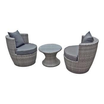 Set de dining pentru grădină gri Linz – Garden Pleasure