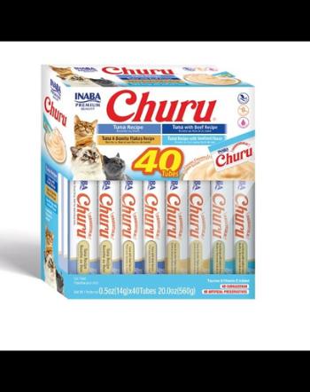 INABA Churu Varieties Tuna 40x14g Recompense pentru pisica, cu ton