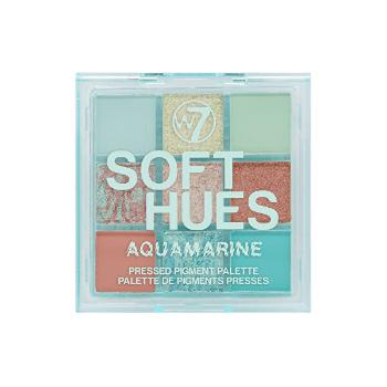 W7 Cosmetics Paleta de farduri de ochi Soft Hues Aquamarine(Pressed Pigment Palette) 8,1 g