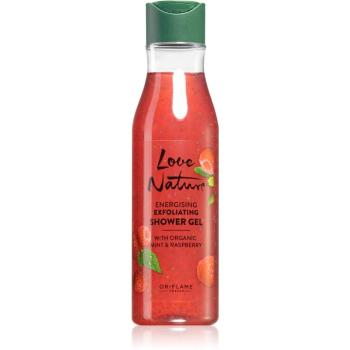 Oriflame Love Nature Organic Mint & Raspberry gel de dus exfoliant 250 ml