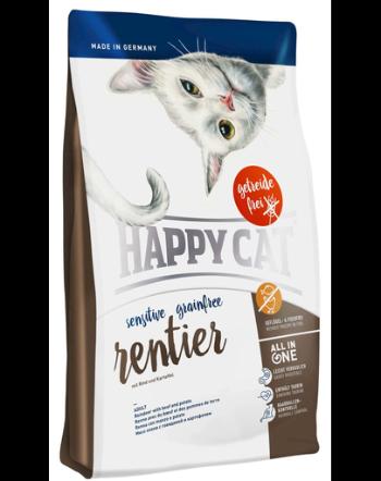 HAPPY CAT Sensitive Grainfree Ren, Vită și Cartofi 300 g