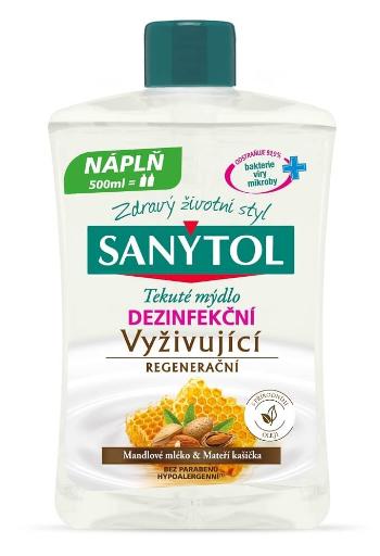 Sanytol Săpun dezinfectant regenerant cu Lapte de migdale & Lăptișor de matcă. Rezerva 500 ml