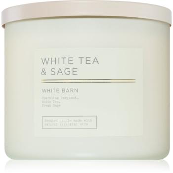 Bath & Body Works White Tea & Sage lumânare parfumată 411 g