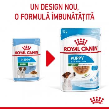 ROYAL CANIN Mini Puppy, plic hrană umedă câini junior, (în sos), 85g