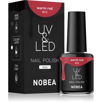 NOBEA UV & LED unghii cu gel folosind UV / lampă cu LED glossy culoare Warm red #25 6 ml