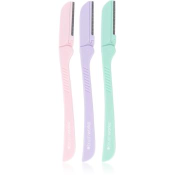 Brushworks Precision Eyebrow Razor Pastel brici (pentru sprâncene)