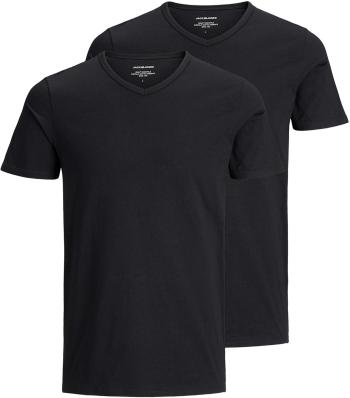 Jack&Jones 2 PACK - tricou pentru bărbați JACBASIC 12133914 Black L