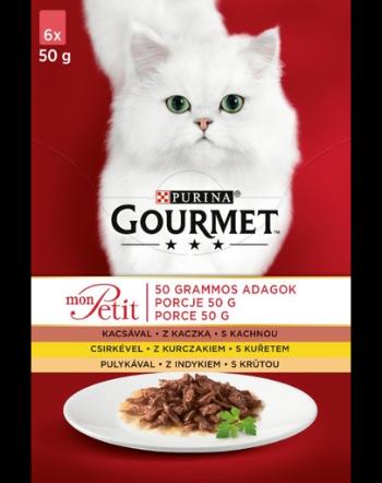GOURMET Mon Petit Mix hrana umeda pentru pisici adulte, pasari de curte 48 x 50 g