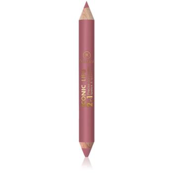 Dermacol Iconic Lips ruj și creion pentru conturul buzelor 2 in 1 culoare 01