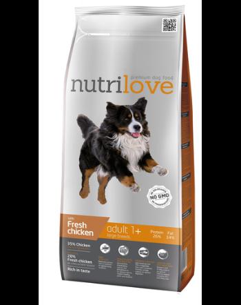 NUTRILOVE Premium cu pui proaspăt pentru câinele adult de talie mare - 3 kg