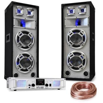 Electronic-Star DJ PA Set "White Noise" | 2x500W amplificator | 600W PA difuzor| cablu difuzor