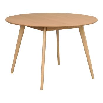 Masă de dining rotundă cu blat cu aspect de lemn de stejar 115x115 cm Yumi - Rowico