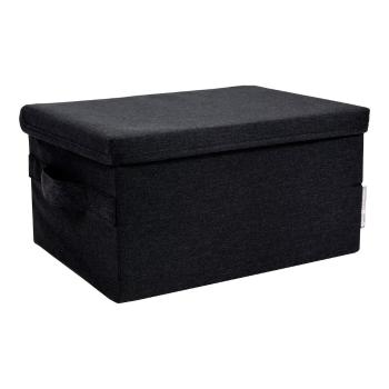 Cutie de depozitare neagră din material textil cu capac 34x45x25 cm Soft Storage – Bigso Box of Sweden