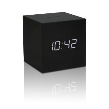 Ceas deșteptător cu LED Gingko Gravity Cube, negru