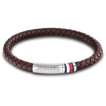 Tommy Hilfiger Brățară din piele maro cu fixare din oțel 2790402