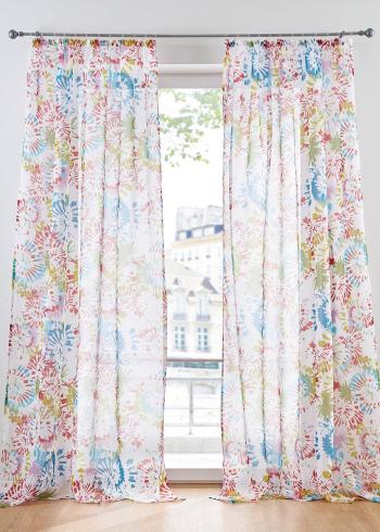 Perdea cu print floral (1buc.)