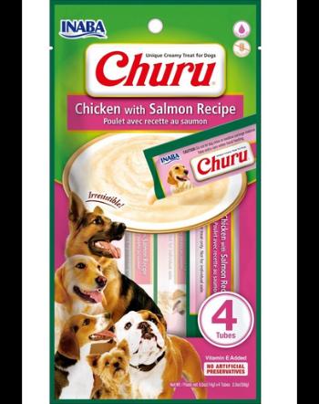 INABA Churu Chicken with salmon 4x14g tub crema caini cu pui si somon