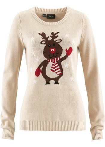 Pulover tricotat cu motiv de Crăciun
