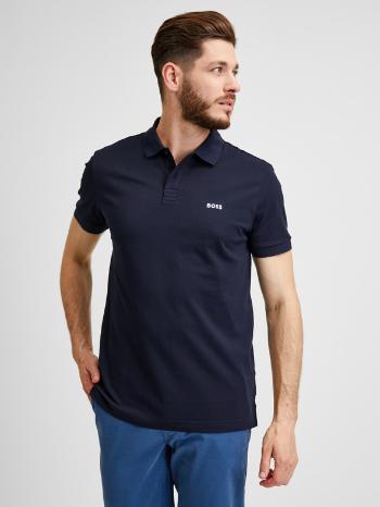 BOSS Polo Tricou Albastru