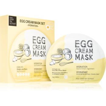 Too Cool For School Egg Cream Mask masca de celule cu efect lucios si hidratant 5x28 g