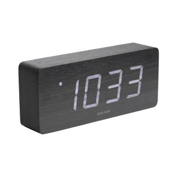 Ceas alarmă cu aspect de lemn, Karlsson Cube, 21 x 9 cm