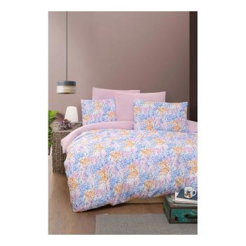 Lenjerie de pat roz/mov pentru pat dublu/extinsă cu cearceaf inclus/cu 4 piese 160x220 cm Colorful – Mila Home