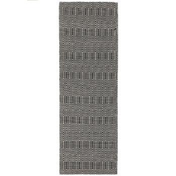 Covor tip traversă din lână negru 66x200 cm Sloan – Asiatic Carpets