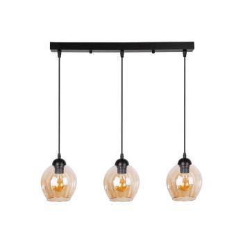 Lustră neagră cu abajur din sticlă 14x70 cm Aspa – Candellux Lighting