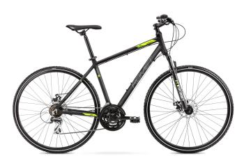 Bicicleta de trekking pentru barbati Romet Orkan 1 M Negru/Verde 2021