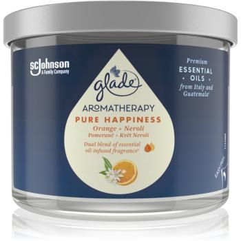 GLADE Aromatherapy Pure Happiness lumânare parfumată Orange + Neroli 260 g