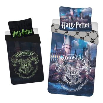 Lenjerie de pat pentru copii fosforescentă din bumbac Jerry Fabrics Harry Potter, 140 x 200 cm