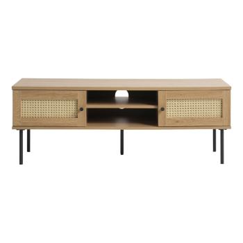 Comodă TV în culoare naturală cu aspect de lemn de stejar 120x43 cm Pensacola – Unique Furniture