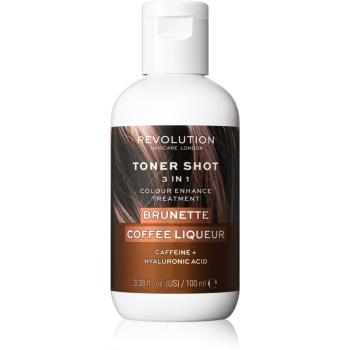 Revolution Haircare Toner Shot Brunette Coffee Liquer masca tonifianta si hranitoare 3 in 1 culoare Brunette Coffee Liquer 100 ml