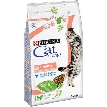 Cat Chow Sensitive Somon si Orez 1.5 kg