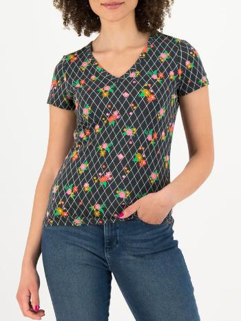 Blutsgeschwister Grid of Flowers Tricou Negru